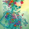 Skeleton With Flowers Paint By Numbers