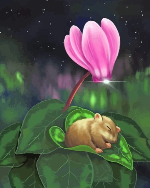Sleepy Mouse Paint By Numbers