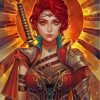 Steampunk Fire Girl Paint By Numbers