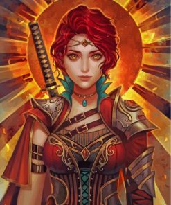 Steampunk Fire Girl Paint By Numbers