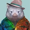 Stylish Wombat paint by numbers