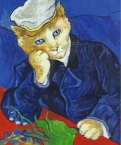 Van Gogh Cat paint by numbers
