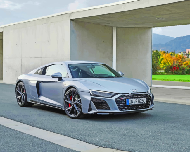 Grey Audi R8 Paint By Numbers