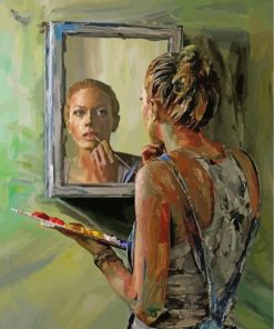 Woman Painting Paint By Numbers