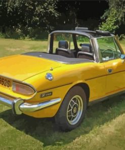 Yellow Triumph Stag paint by numbers