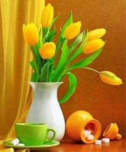 Yellow Tulips paint by numbers