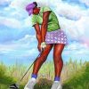African Golf Player Paint By Numbers
