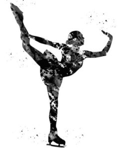 Black Ice Skater Paint By Numbers