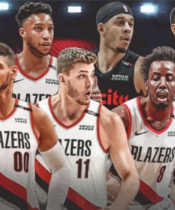 Blazers Basketball Players Paint By Numbers