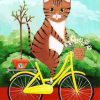 Cat On Bicycle Paint By Numbers