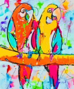 Colorful Parrots Paint By Numbers