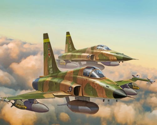 F 5e Tiger Aircraft Paint By Numbers