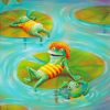 Frogs On Lily Pad Paint By Numbers