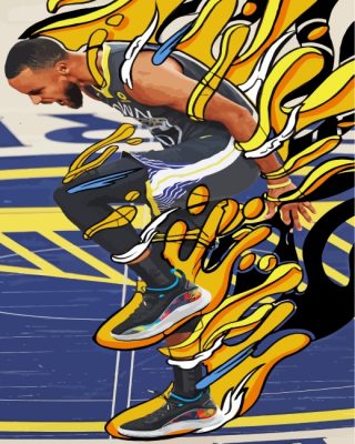 Golden State Warriors Stephen Paint By Numbers
