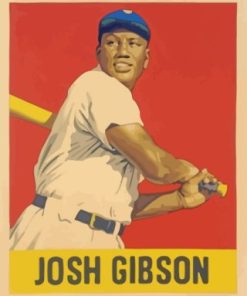 Josh Gibson Poster Paint By Numbers
