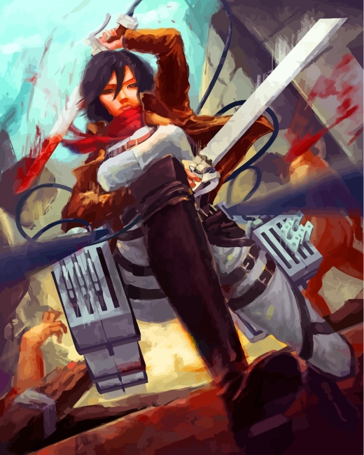Mikasa Ackerman Paint By Numbers