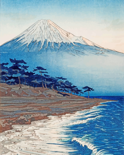 Mount Fuji Seascape Paint By Numbers