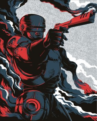Illustration Robocop Paint By Numbers