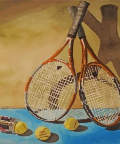 Tennis Game Rackets Paint By Numbers
