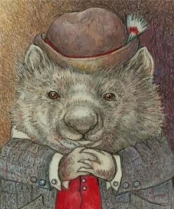 Wombat In Hat Paint By Numbers