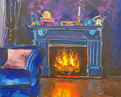 Aesthetic Fireplace Paint By Numbers