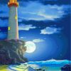 Lighthouse Moonlight Paint By Numbers
