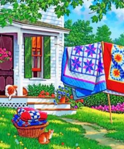 Quilts In Garden Paint By Numbers