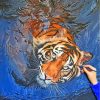 Tiger In The Water Paint By Numbers