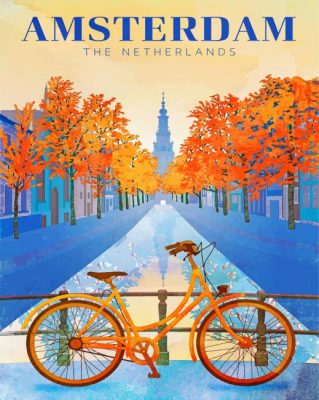 Illustration Netherlands Poster Paint By Numbers