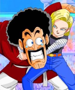 Android 18 And Mr Satan Paint By Numbers