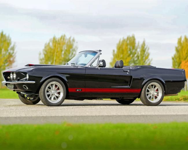 Black Ford 1967 GT 500 Paint By Numbers