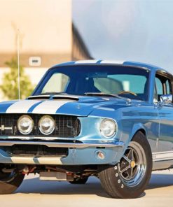 Blue Ford GT 500 Paint By Numbers