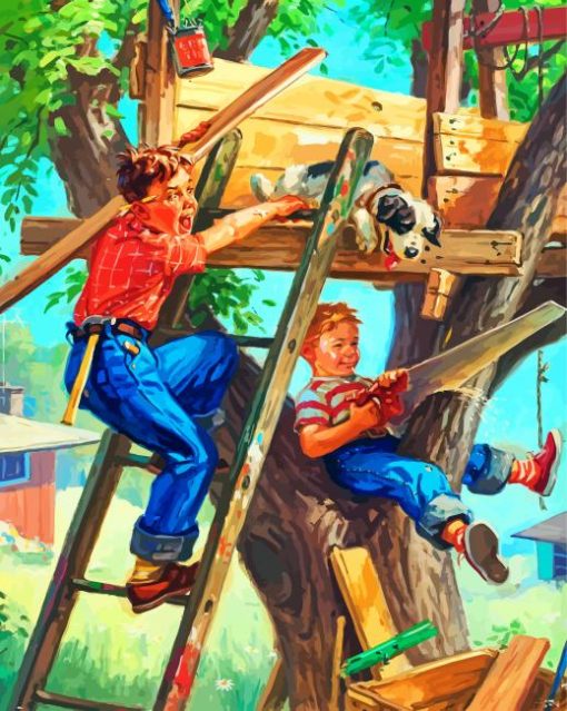 Building A Tree House Paint By Numbers