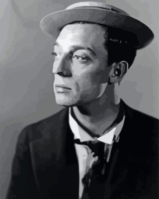 Monochrome Buster Keaton Paint By Numbers