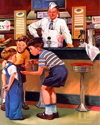 Fifty Fifty Norman Rockwell Paint By Numbers