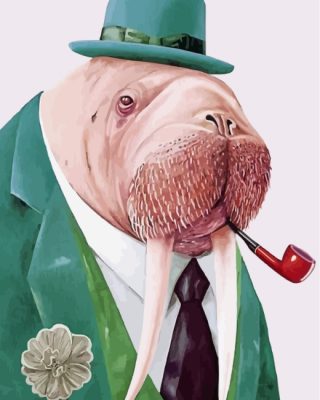 Classy Walrus Paint By Numbers