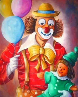Clown And Balloons Paint By Numbers