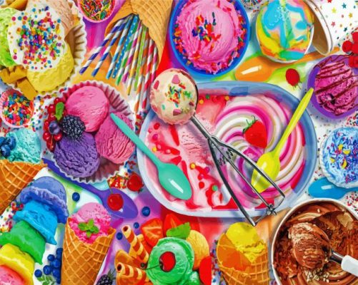 Colorful Ice Cream Paint By Numbers