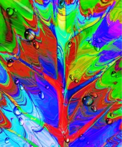 Colorful Leave Paint By Numbers