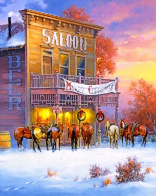 Western Christmas Paint By Numbers