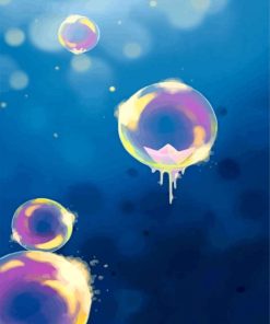 Cute Flying Bubbles Paint By Numbers