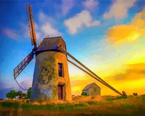 Dutch Windmill Paint By Numbers