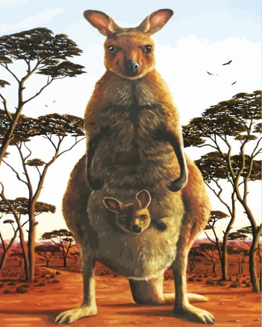 Eastern Kangaroo Paint By Numbers