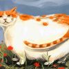 Fat Domestic Long Haired Cat Paint By Numbers