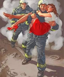 Hero Fireman Paint By Numbers