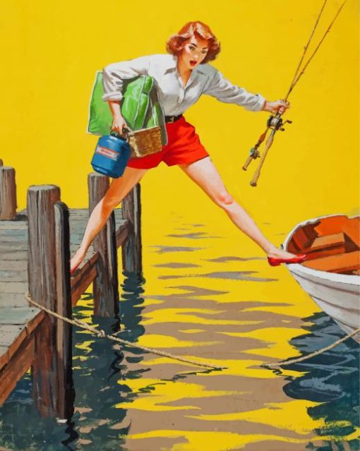 Fishing Girl Paint By Numbers