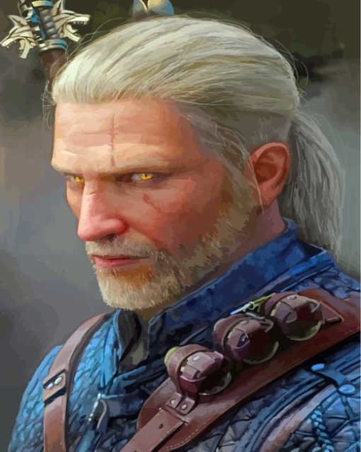 Geralt Of Rivia Portrait Paint By Numbers