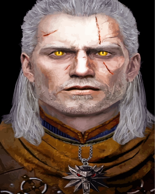Geralt Of Rivia Illustration Paint By Numbers