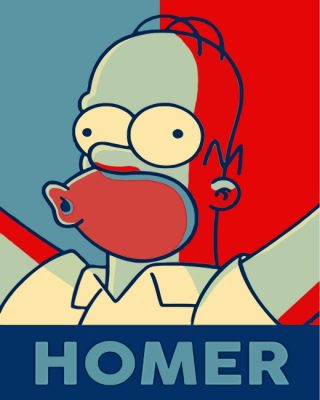 Homer Simpson paint By Numbers