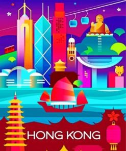 Hong Kong Poster Paint By Numbers
